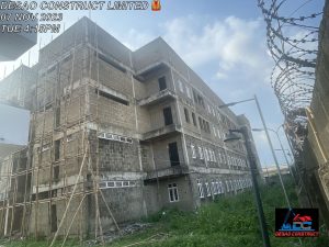 Under construction for hostel about 88 toilets and 88 bathrooms ,containing 400 students mattresses