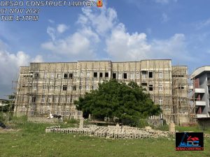 Under construction for hostel about 88 toilets and 88 bathrooms ,containing 400 students mattresses